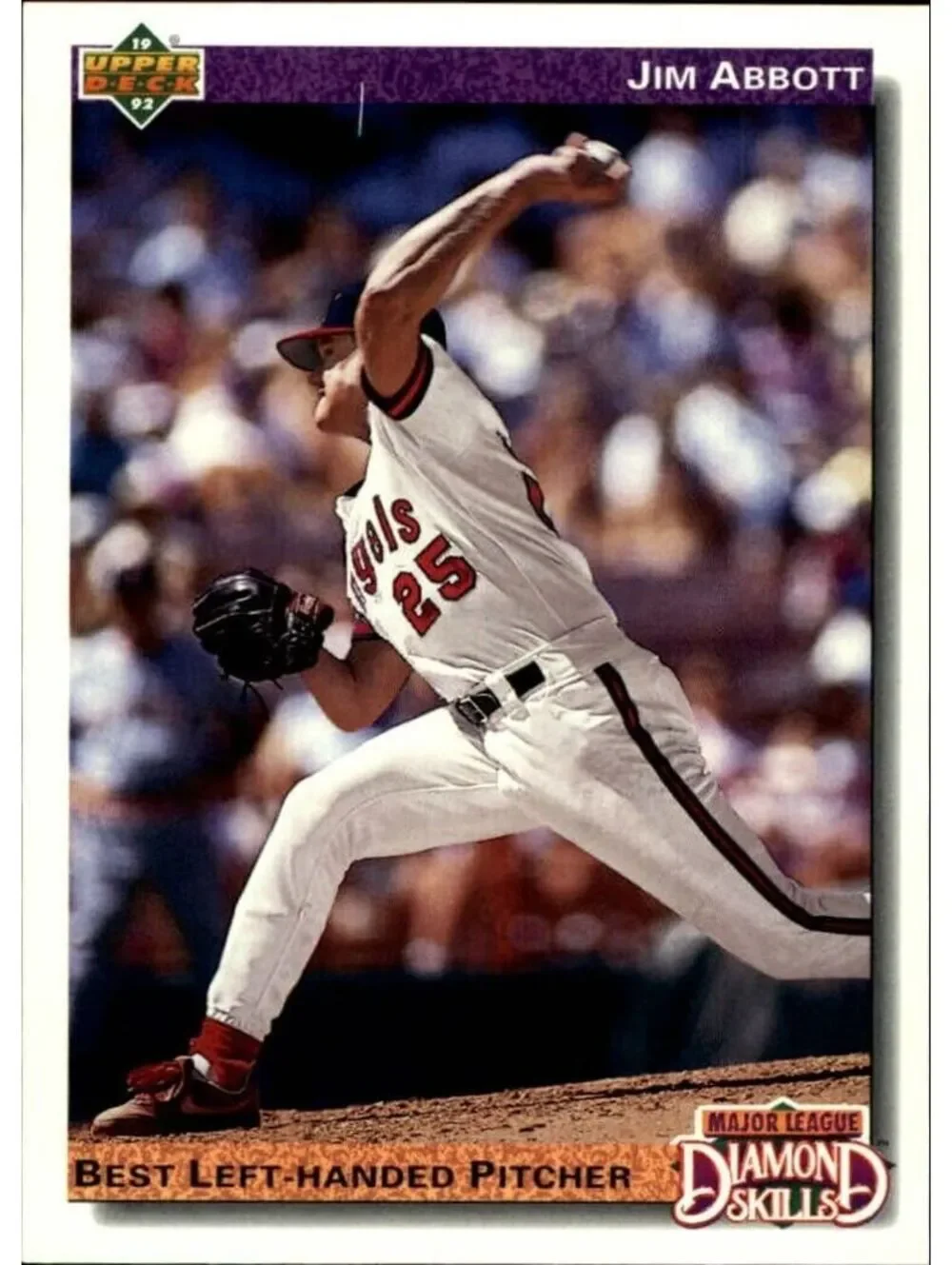 Jim Abbott 1992 Upper Deck MLB #642 DS Baseball Card California Angels